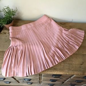 J. Crew Blush Pleated Lattice Skirt Sz 6